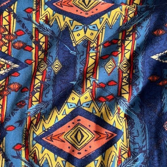 Lularoe Multi-Color Aztec Leggings Size OS - Picture 2 of 3